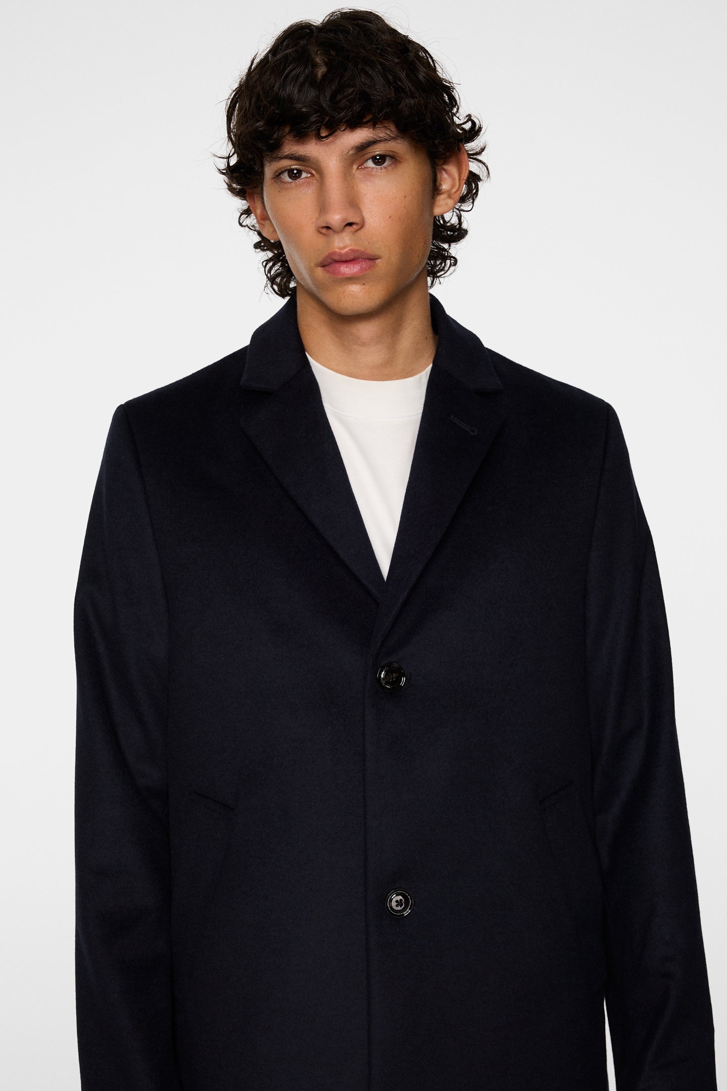 August Melton Cashmere Coat / JL Navy – J.Lindeberg