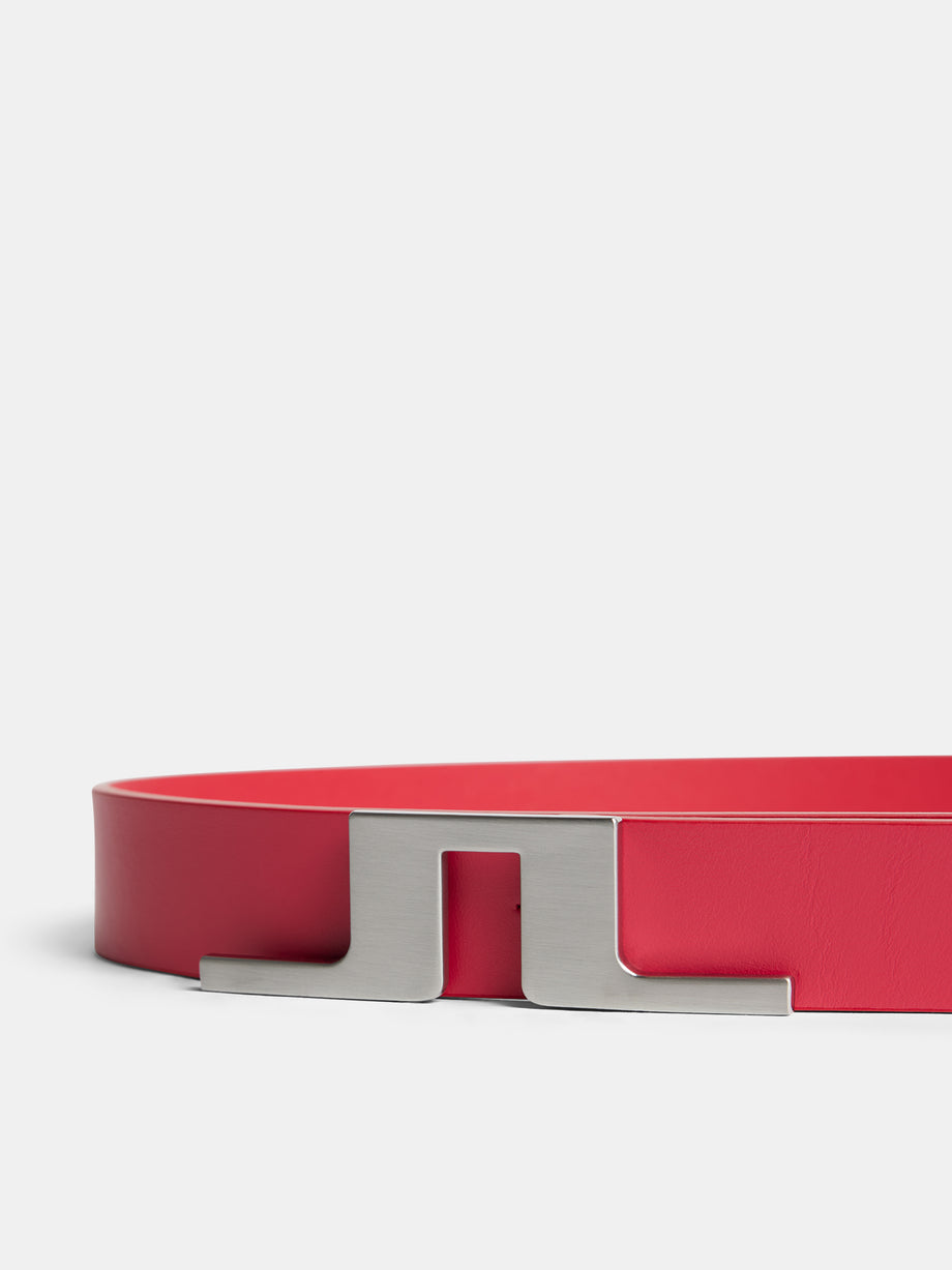 Betsy Leather Belt / Rose Red