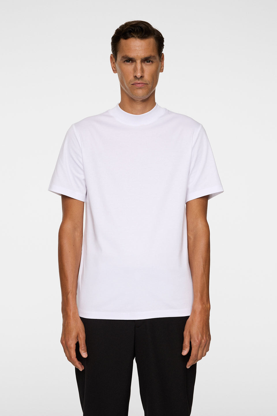 Ace Mock Neck T-Shirt / White