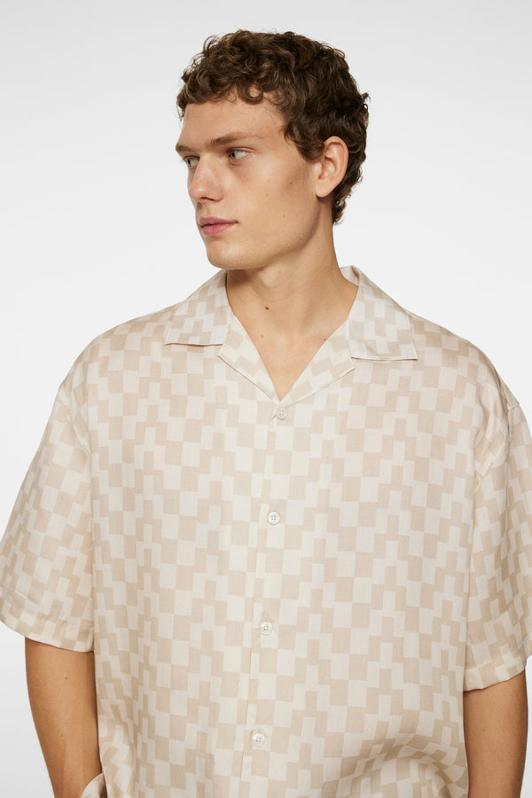 Ellis Stack Bridge Print Shirt / Moonbeam