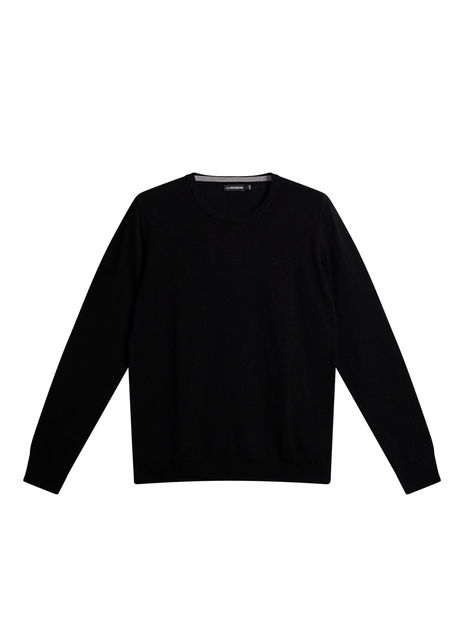 Lyle Merino Crew Neck Sweater / Black