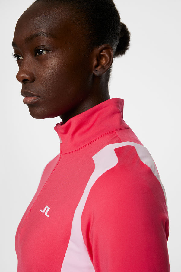 Mae Quarter Zip Mid Layer / Azalea