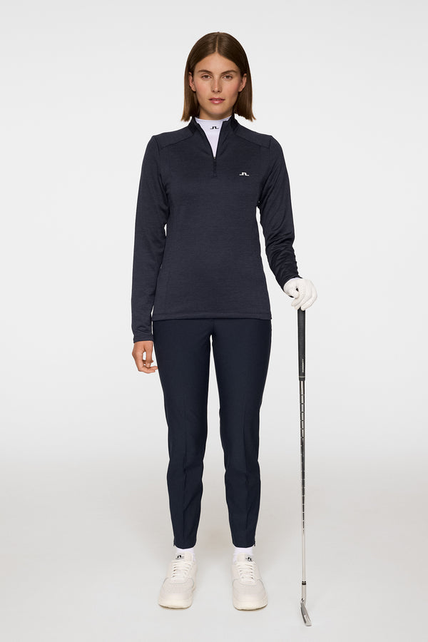 Steffi Quarter Zip Mid Layer / Navy Melange