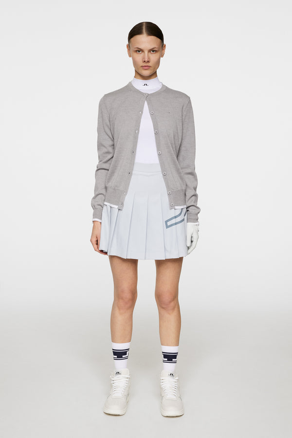 Joanna Knitted Cardigan / Light Grey Melange