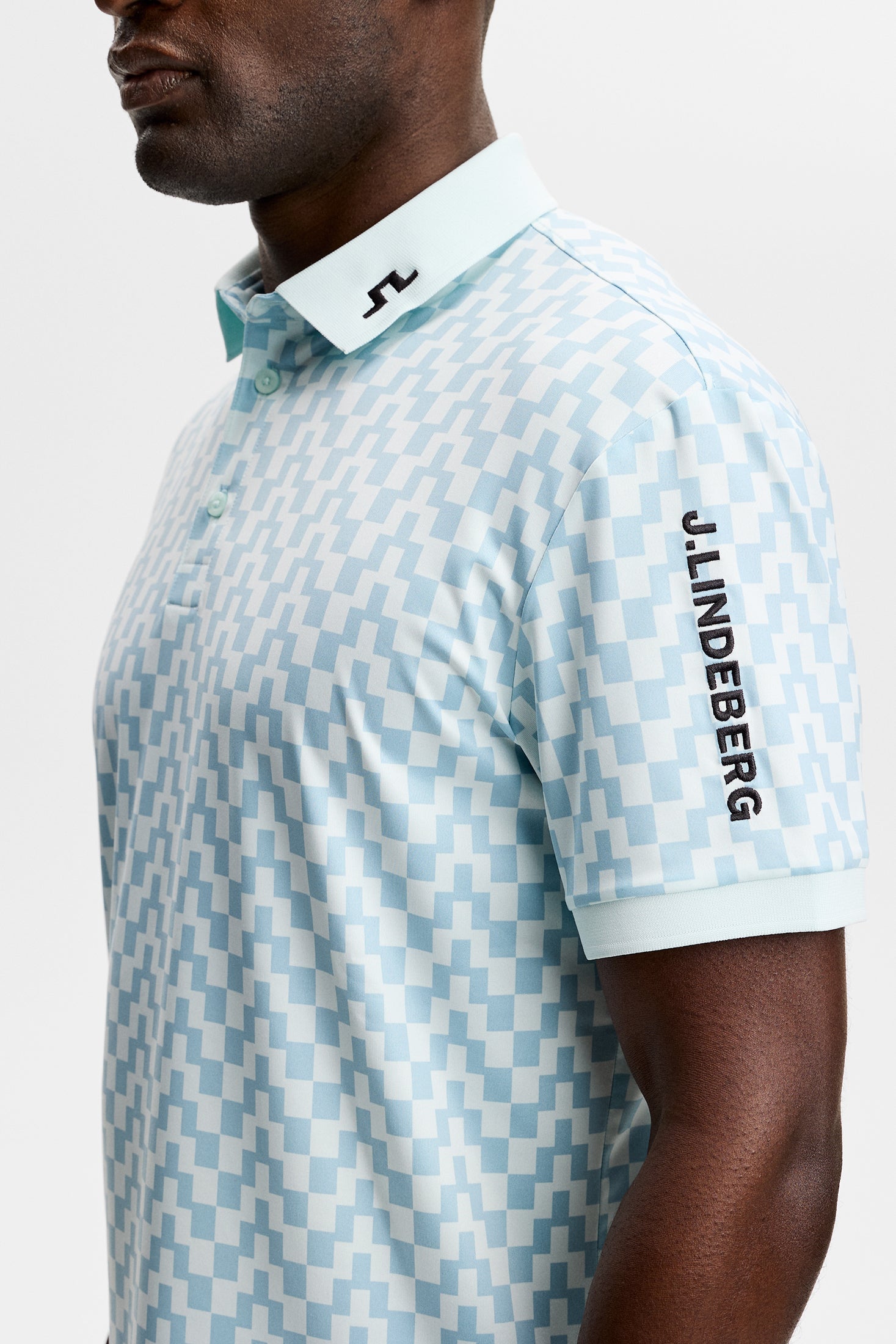 Tour Tech Print Polo / Bridge Stack Skylight M | J.Lindeberg Official