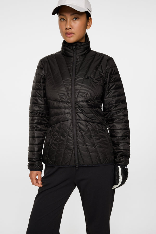 Marble Quilted Jacket / Black
