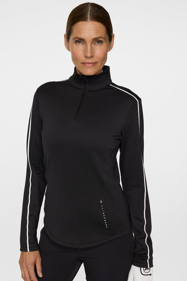 Nefe Quarter Zip Mid Layer / Black