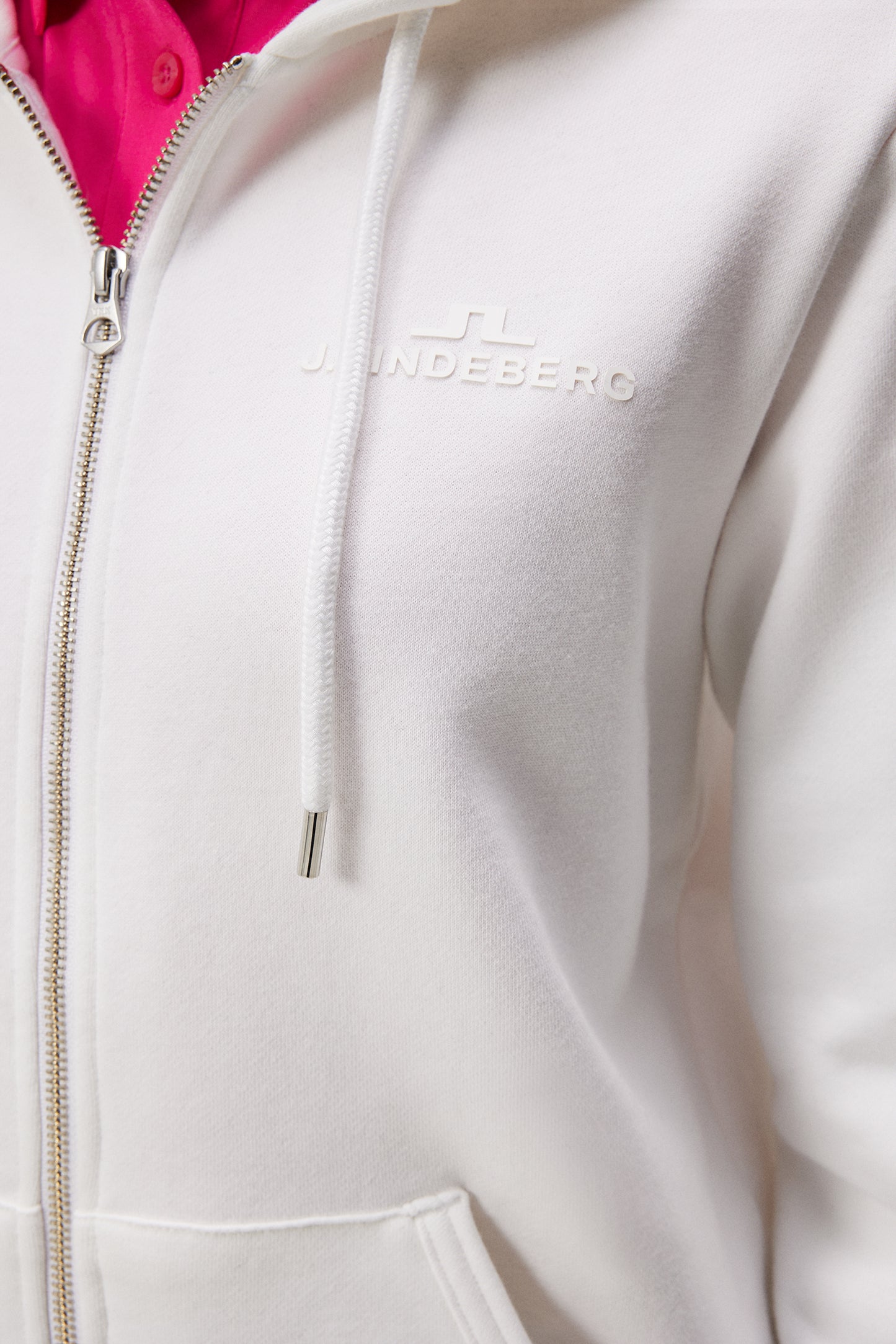 W Alpha Zip Hood / White