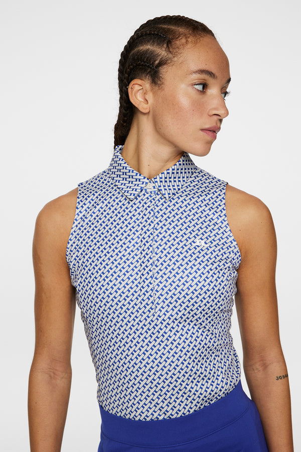 Dena Print Sleeveless Top / Tour Geo Moonbeam S