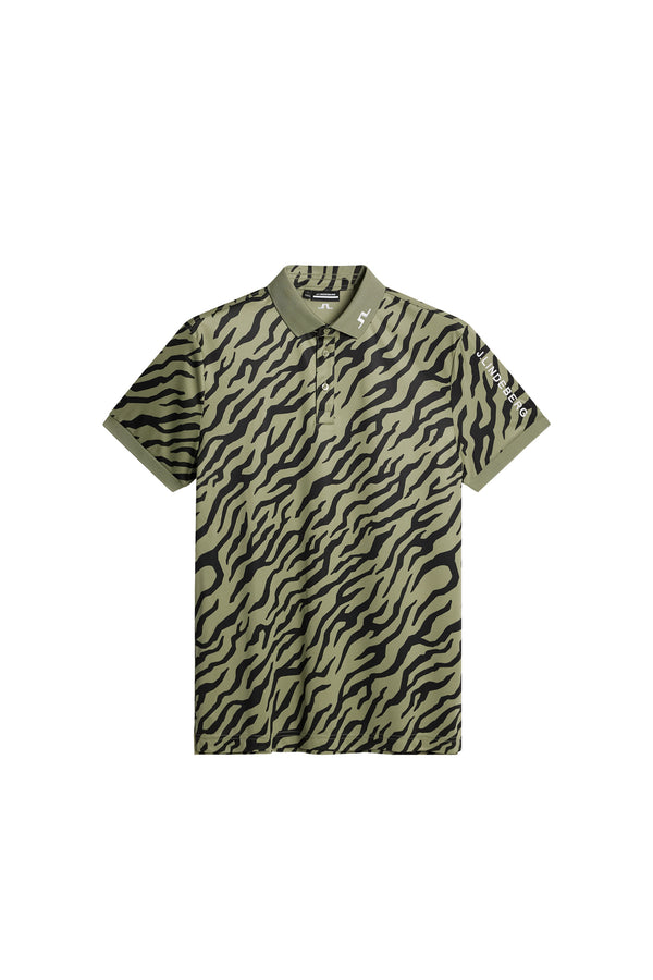 Tour Tech Print Polo / Tour Tiger Olive M