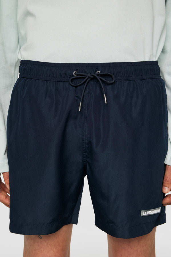 Banks Solid Swim Trunks / JL Navy