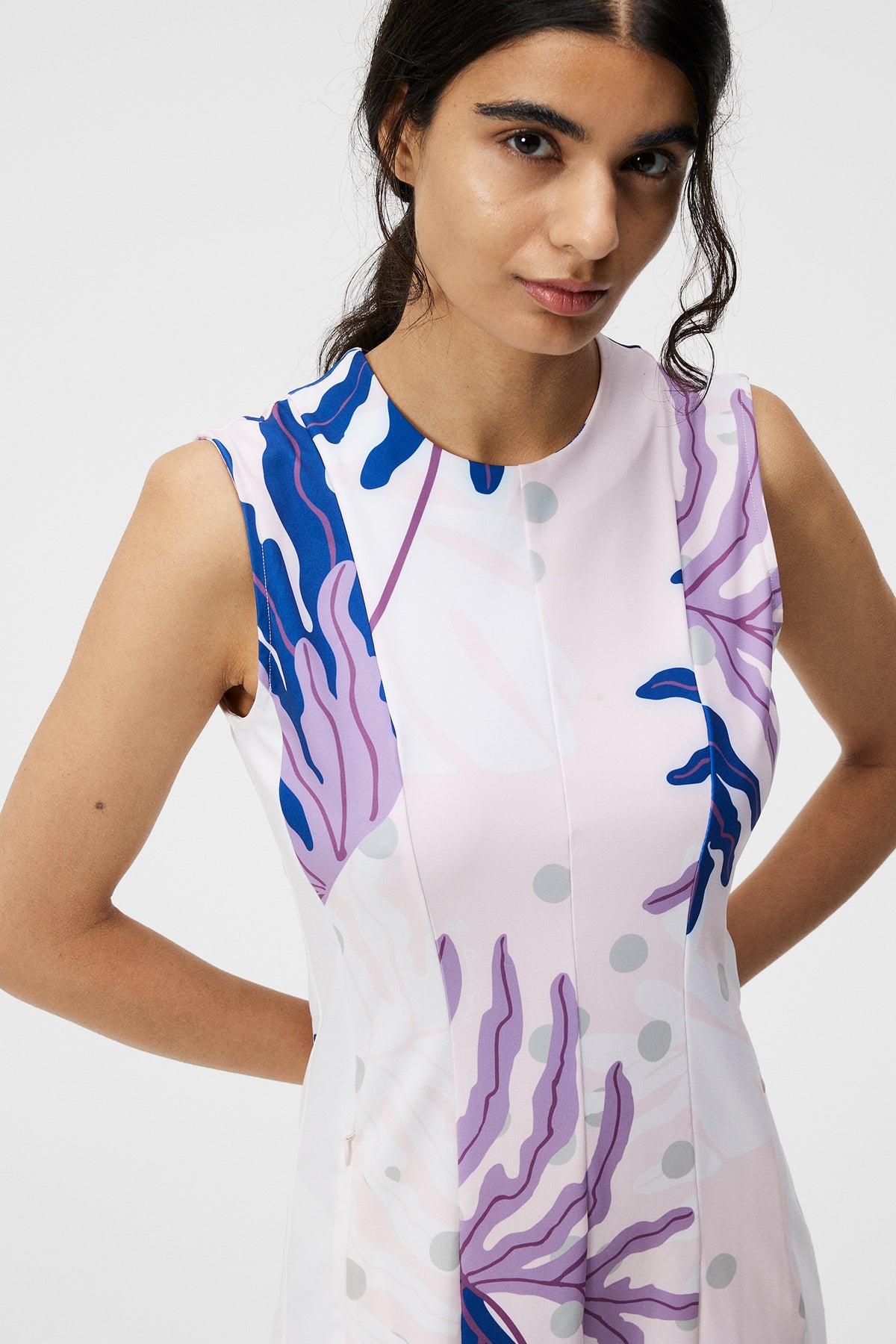 Jasmin Print Dress / Paradise Monstera Pink