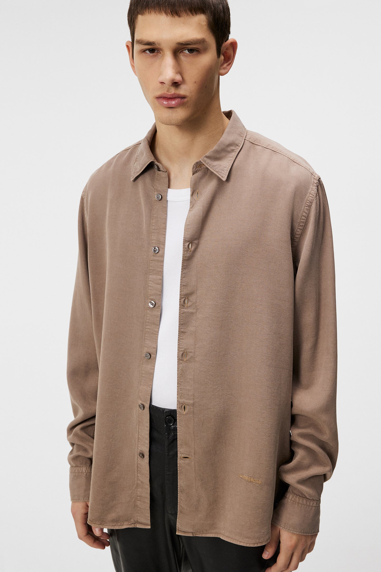 Slim LS Comfort Tencel Shirt / Walnut