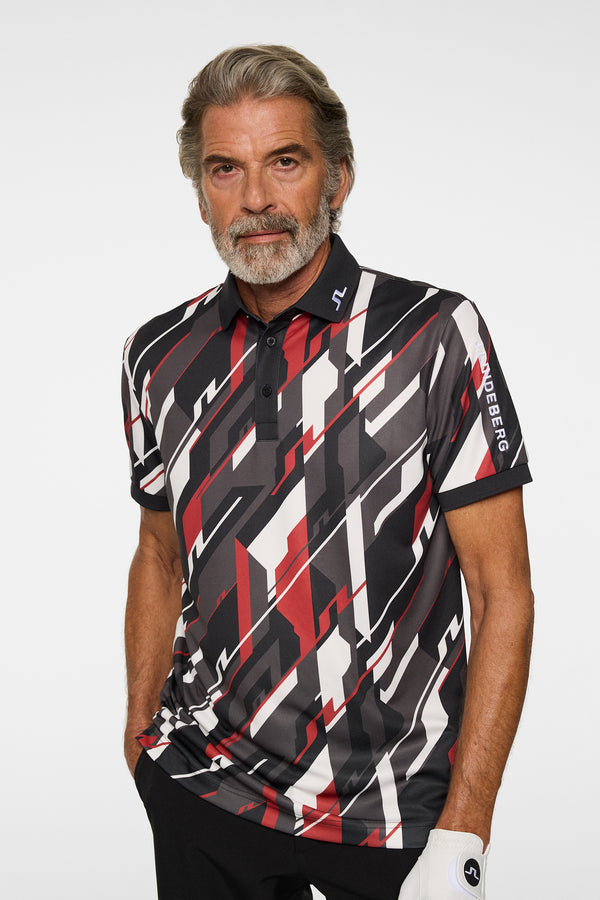 Tour Tech Print Polo / GEO 1 - JL BLACK