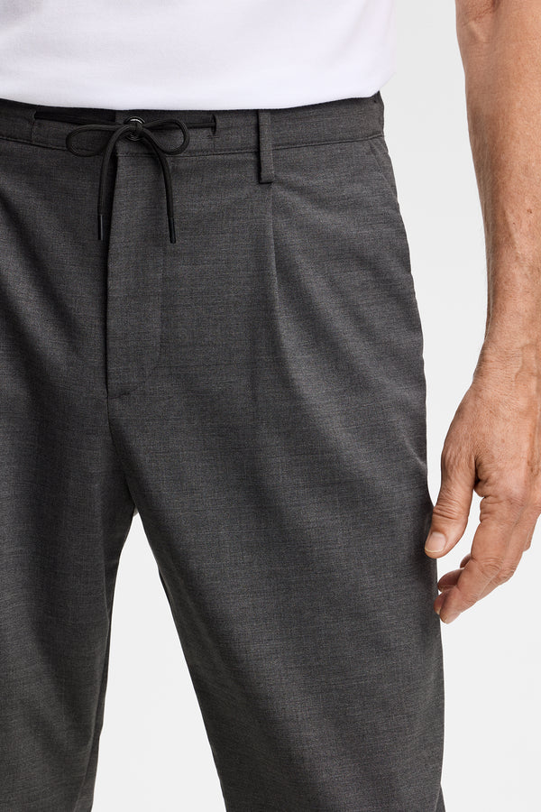 Harris Stretch Wool Pants / Light Grey Melange