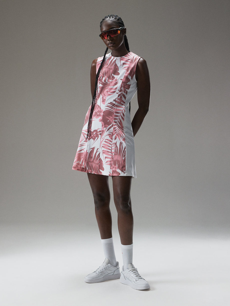 Jasmin Print Dress / Hibiscus Pink