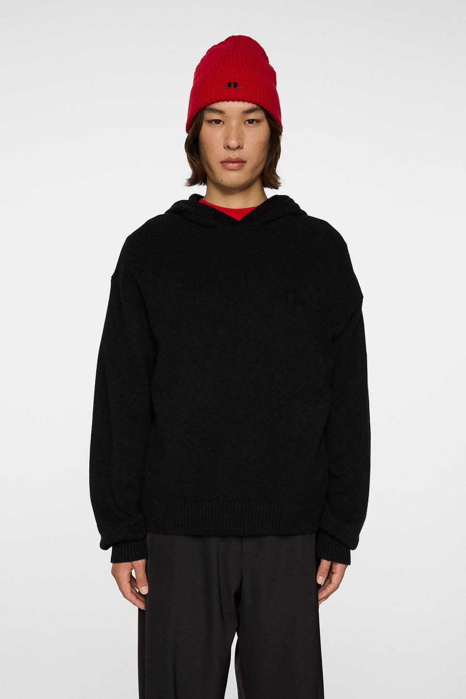 Edward Knitted Hoodie / Black