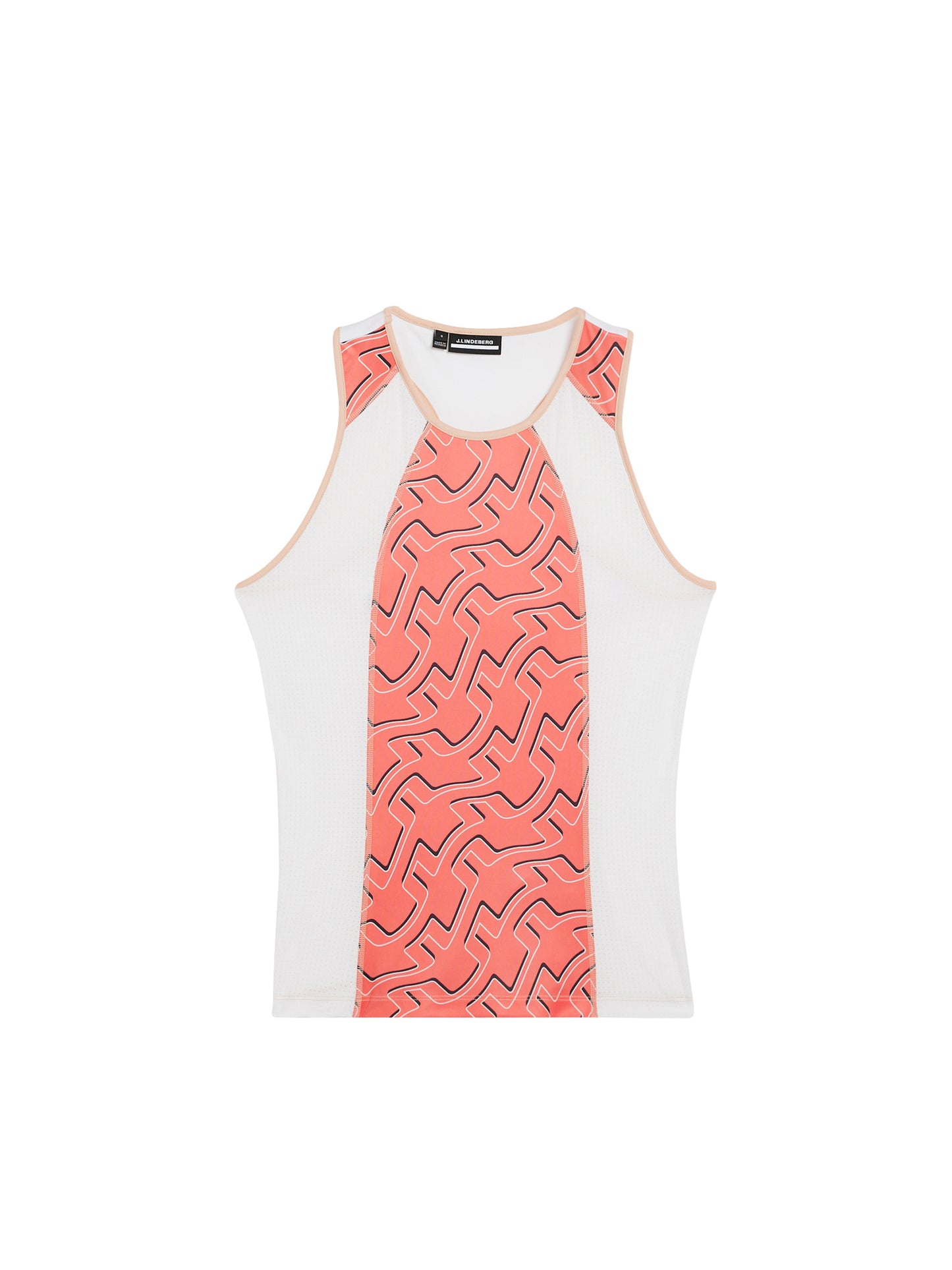 Miriam Print Top / Outline Bridge Wave Coral