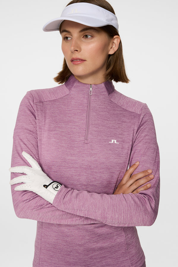 Steffi Quarter Zip Mid Layer / Very Grape Melange