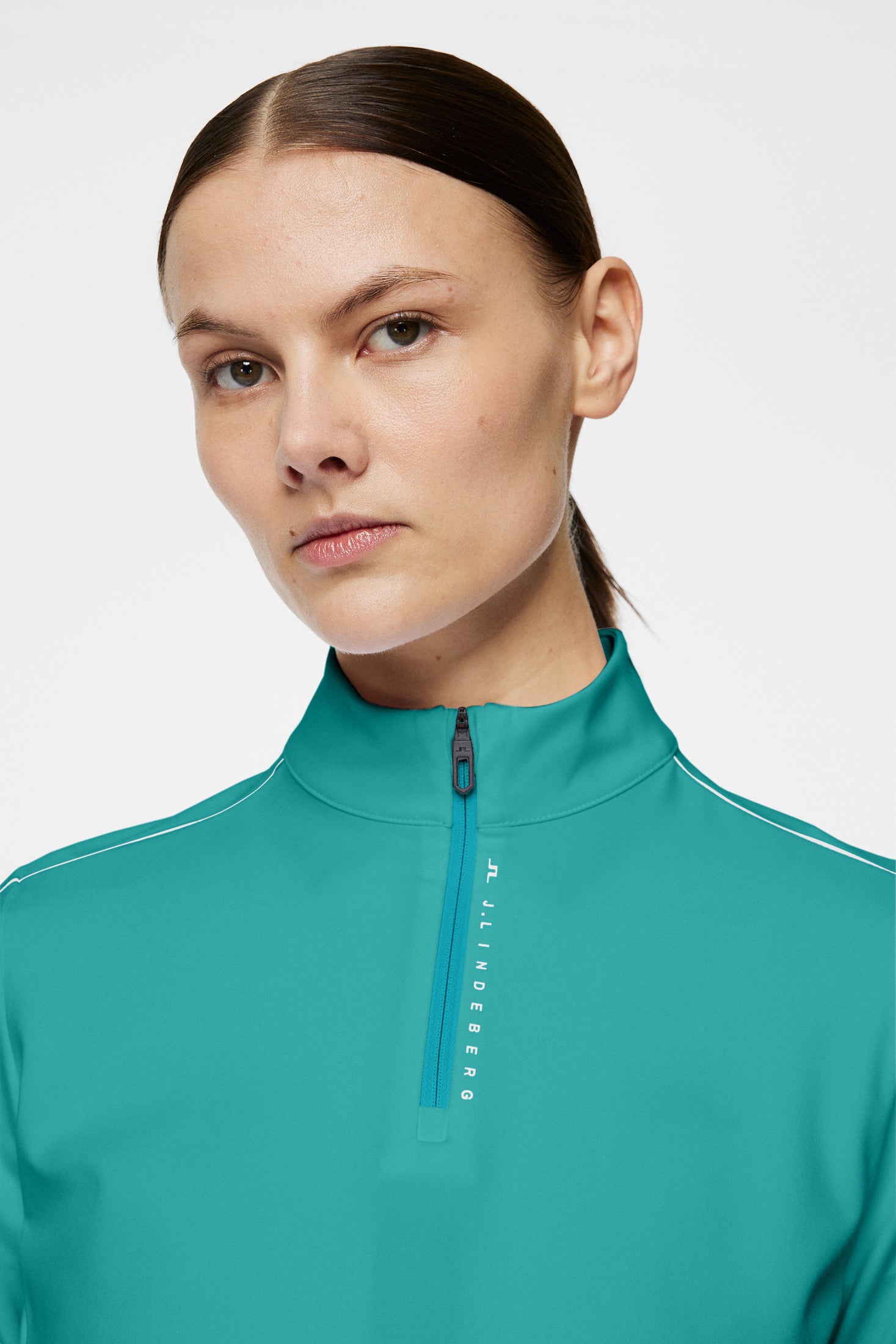 Adiola Quarter Zip Mid Layer / Teal – J.Lindeberg