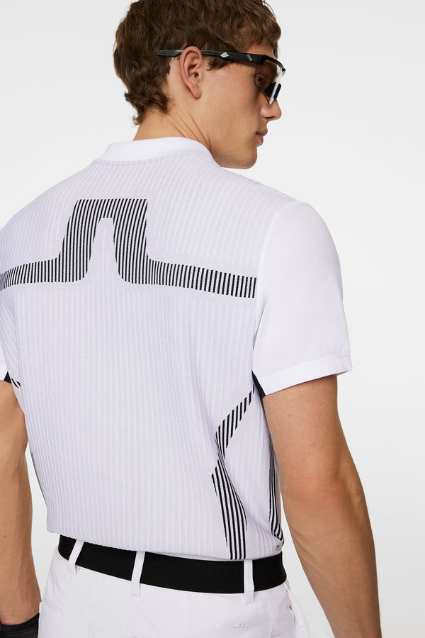 Aleks Hybrid Knit Polo Shirt / White