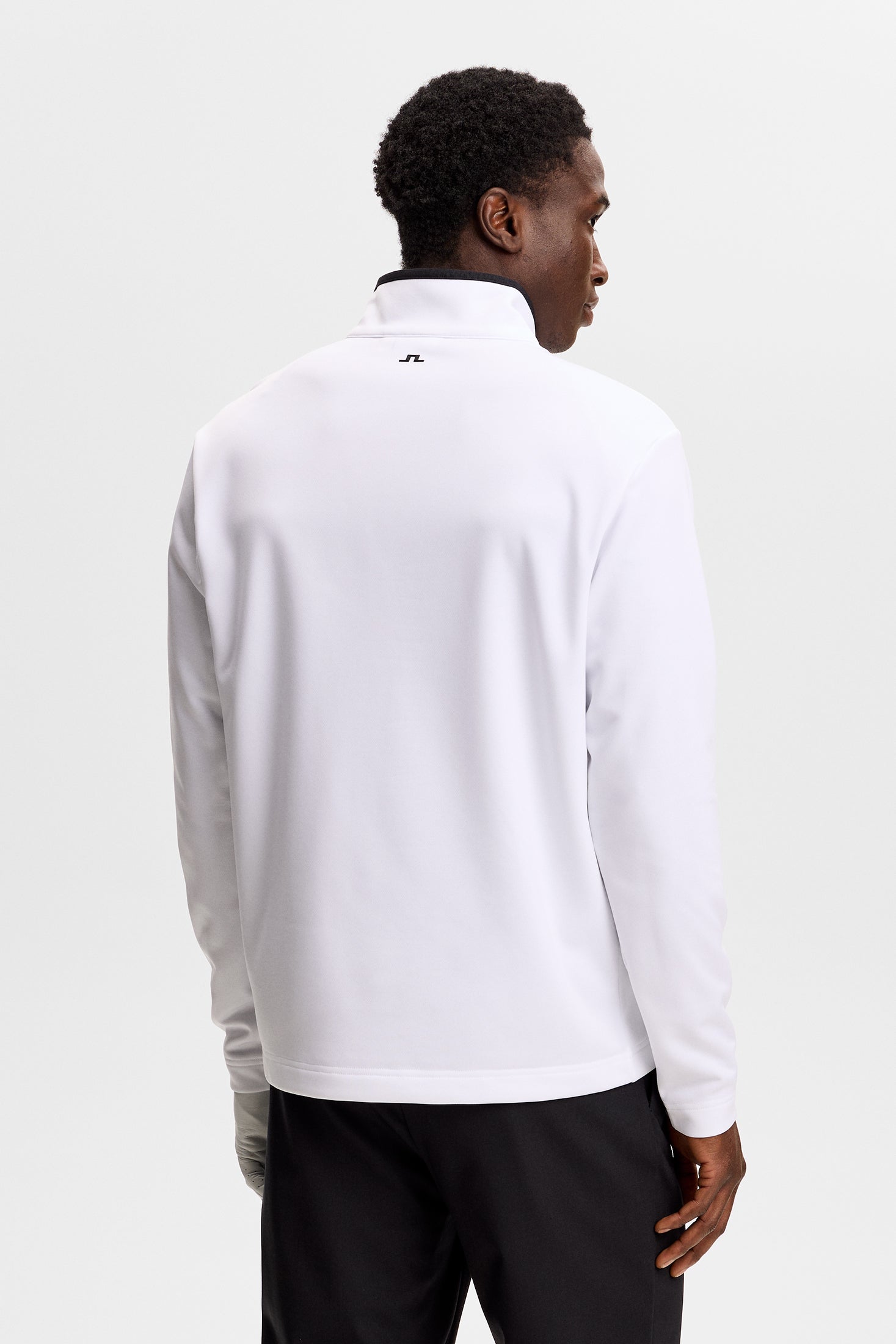 Clide Quarter Zip Mid Layer / White | J.Lindeberg Official