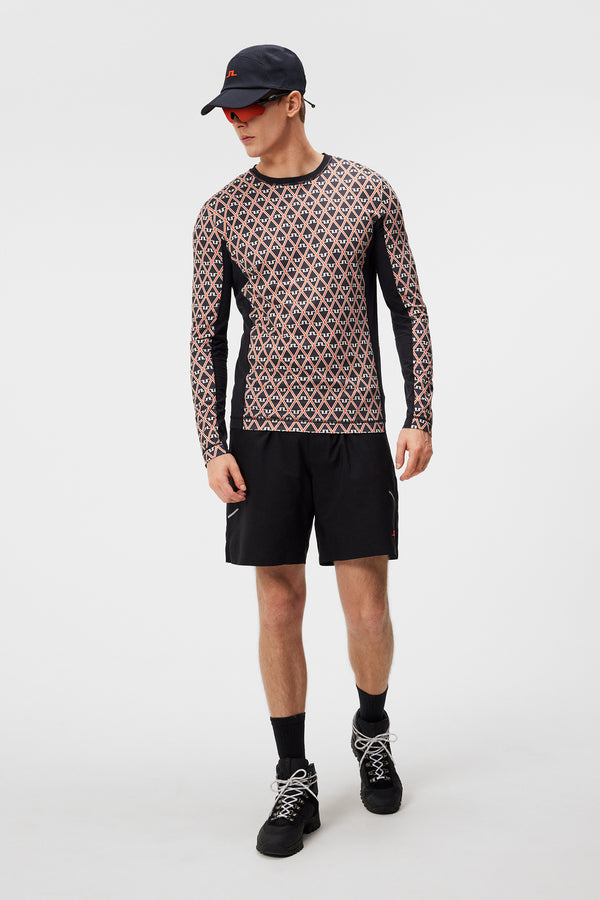Matias Print Baselayer / Geo Black