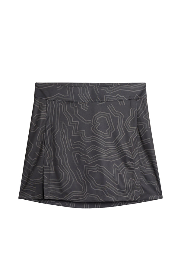Amelie Mid Print Skirt / Topo Asphalt L