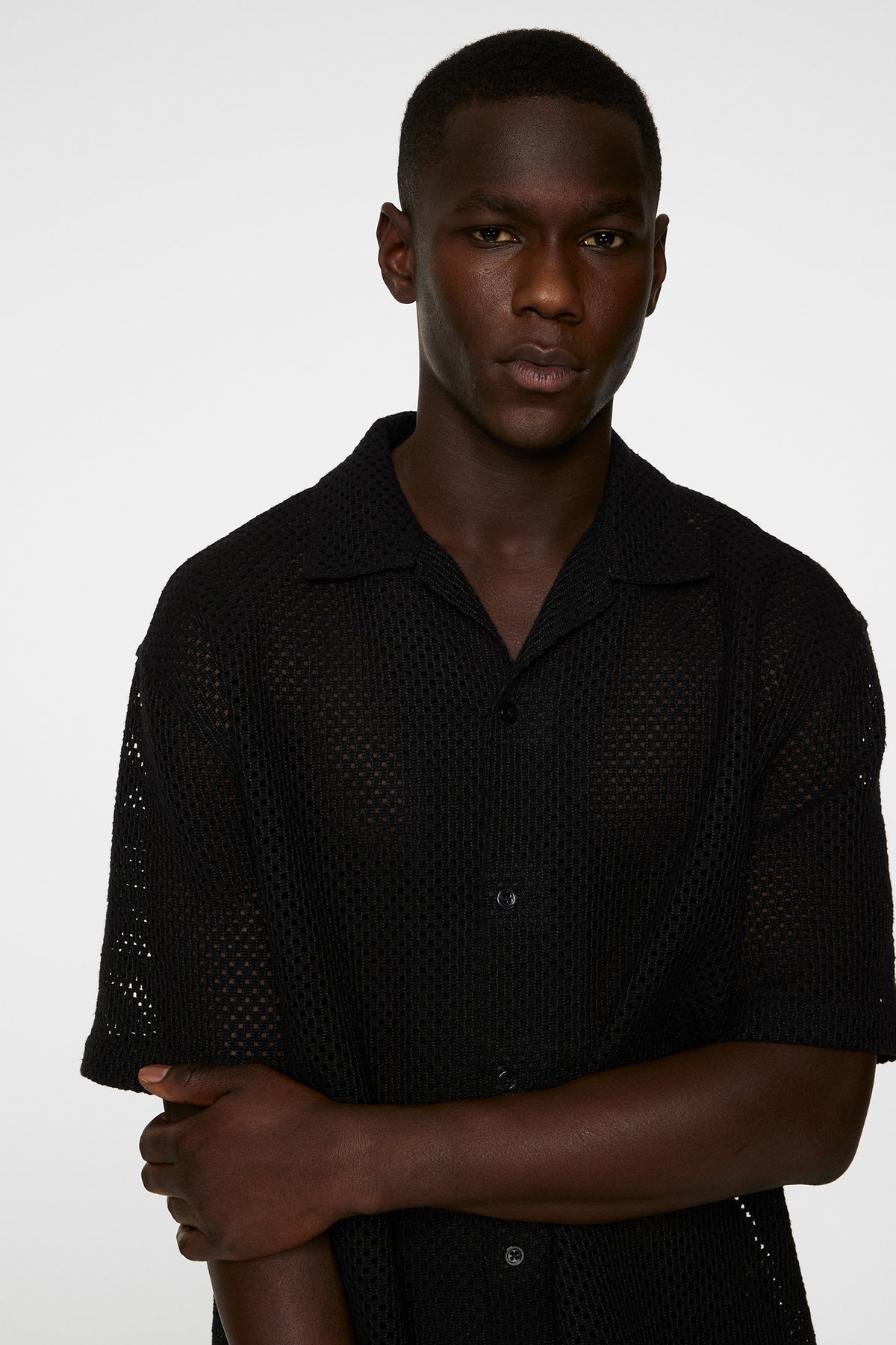 Ellis Crochet Shirt / Black