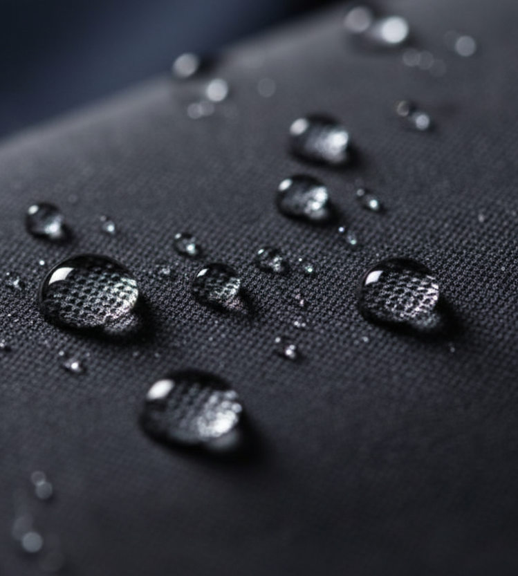 Water beading off of Dermizax™ fabric