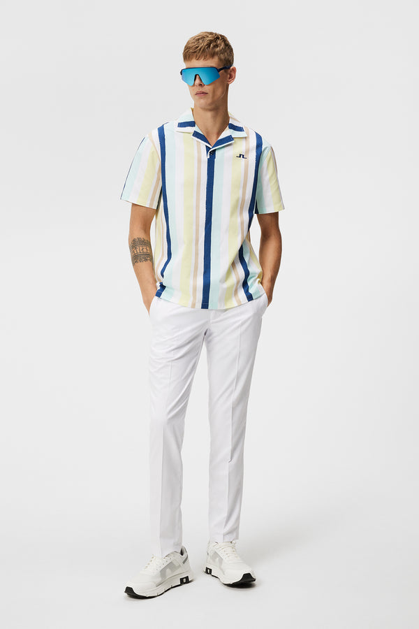 Resort Shirt Print / Painted Stripe Wax Yellow