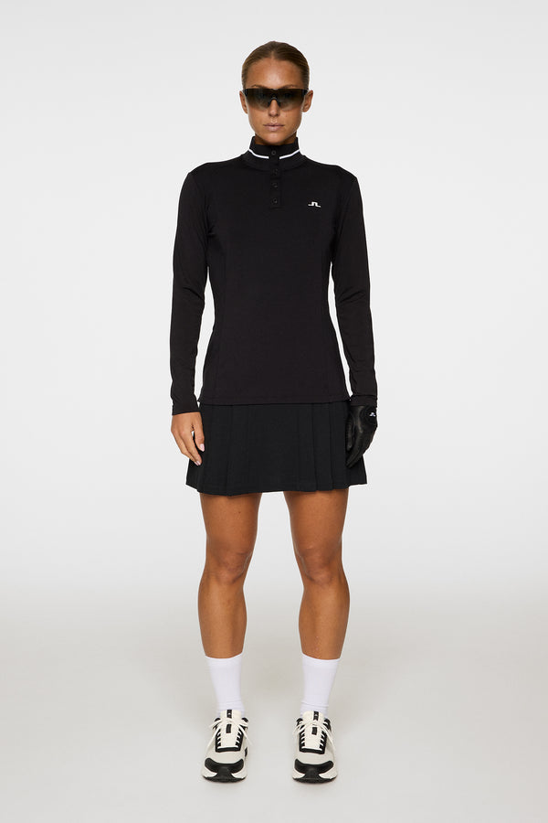Hertta Long Sleeve Polo / Black