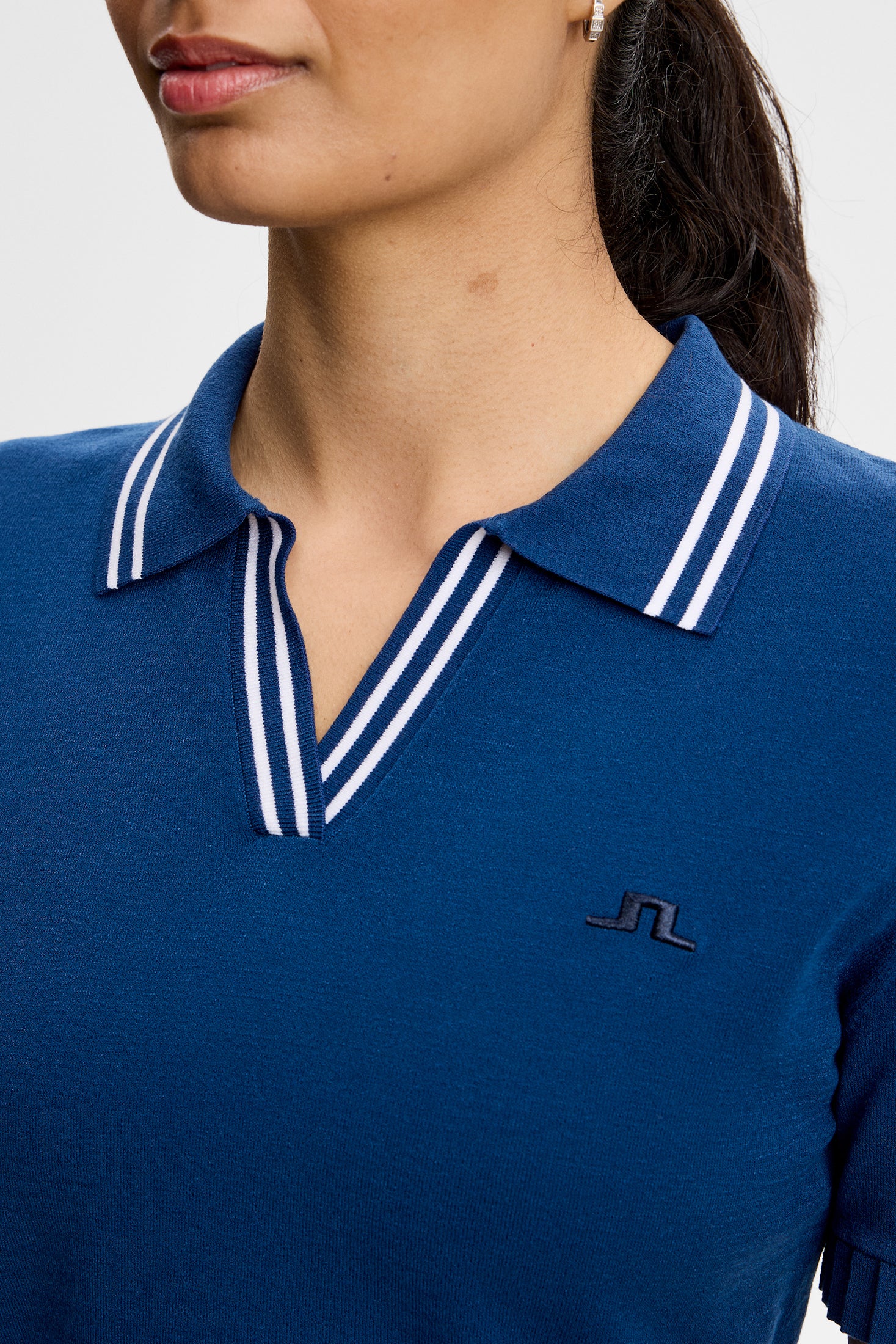 Mira Knitted Top / Estate Blue | J.Lindeberg Official