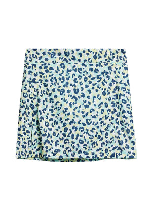 Amelie Mid Print Skirt / Leopard Aruba Blue