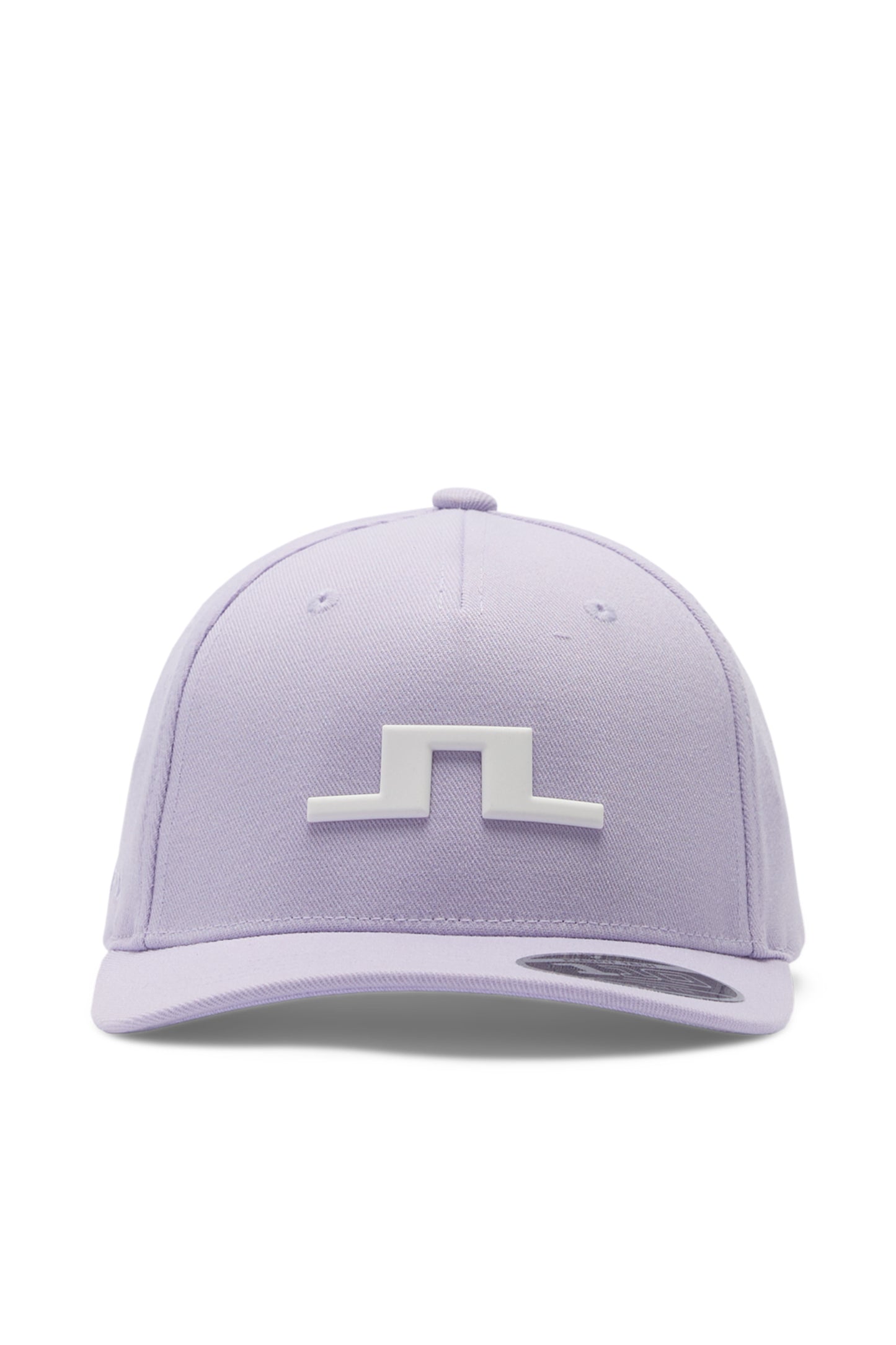 Vooraanzicht: Heath Cap in Purple Heather met wit 3D Bridge-logo op het voorpaneel en gebogen klep.