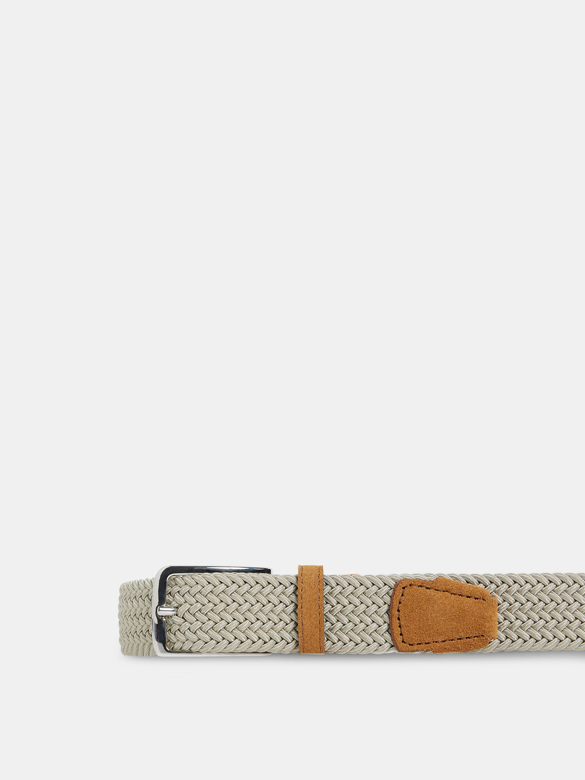 Ben Braided Elastic Belt / Oyster Gray