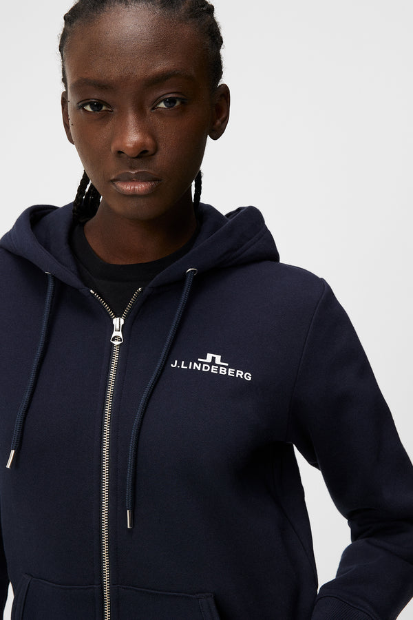 W Alpha Zip Hood / JL Navy