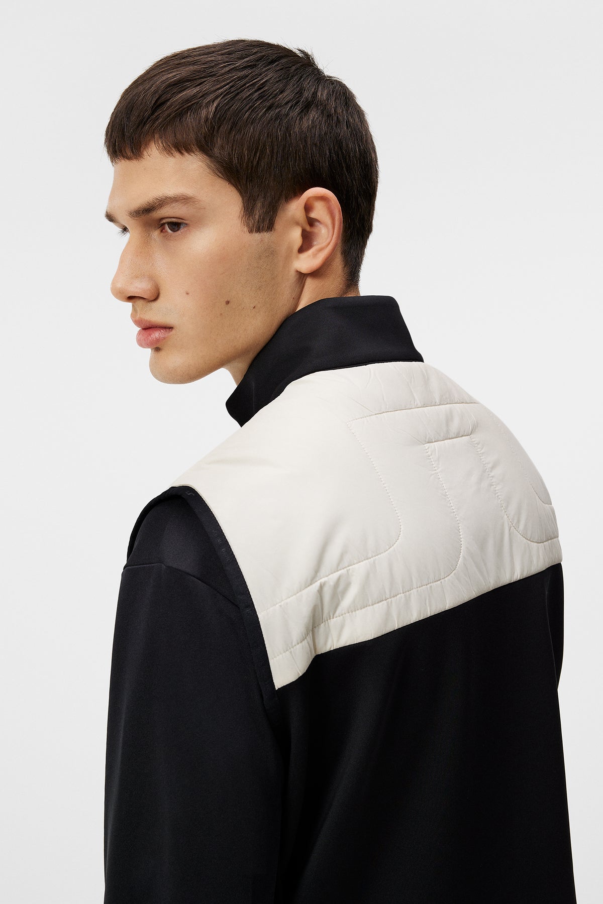 Martino Quilt Hybrid Vest / Almond Milk