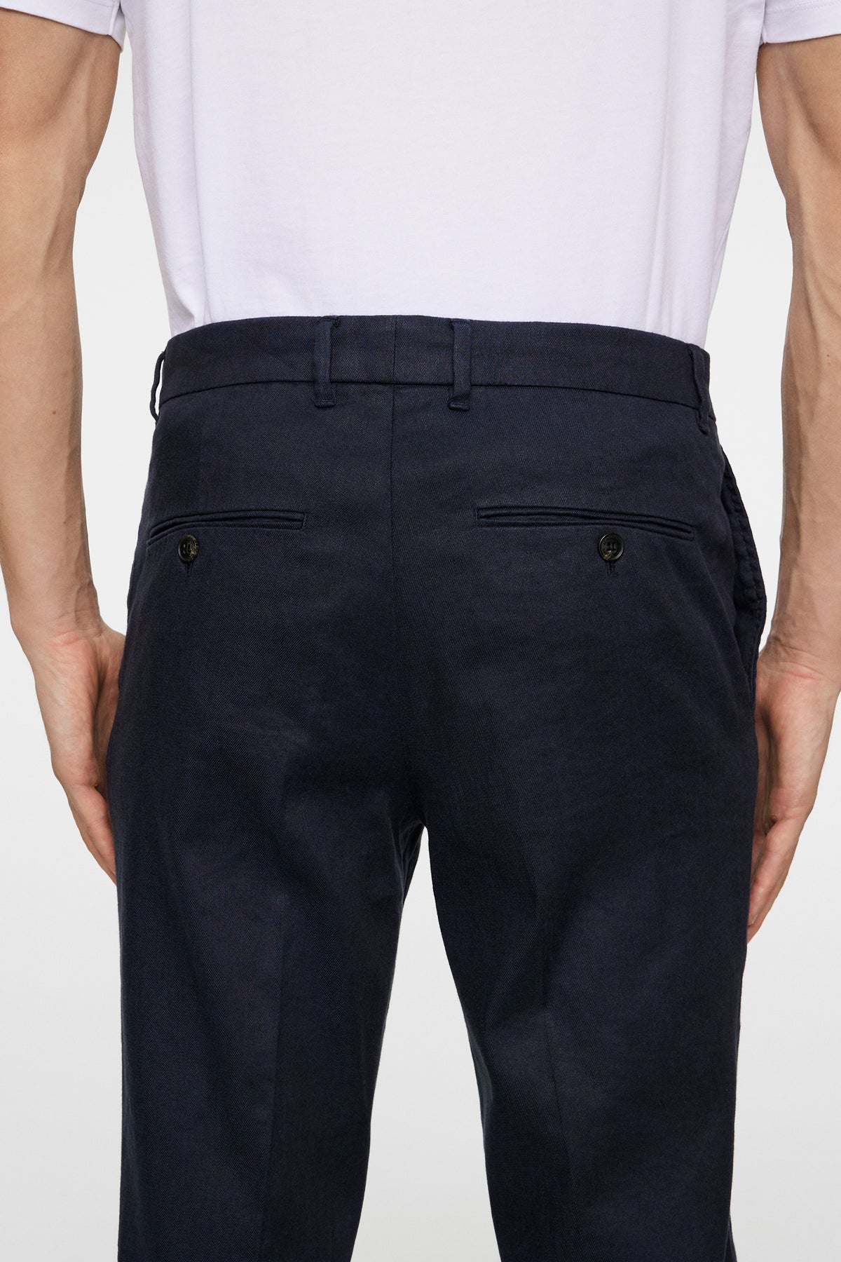 Lois C Linen Stretch Pants / JL Navy