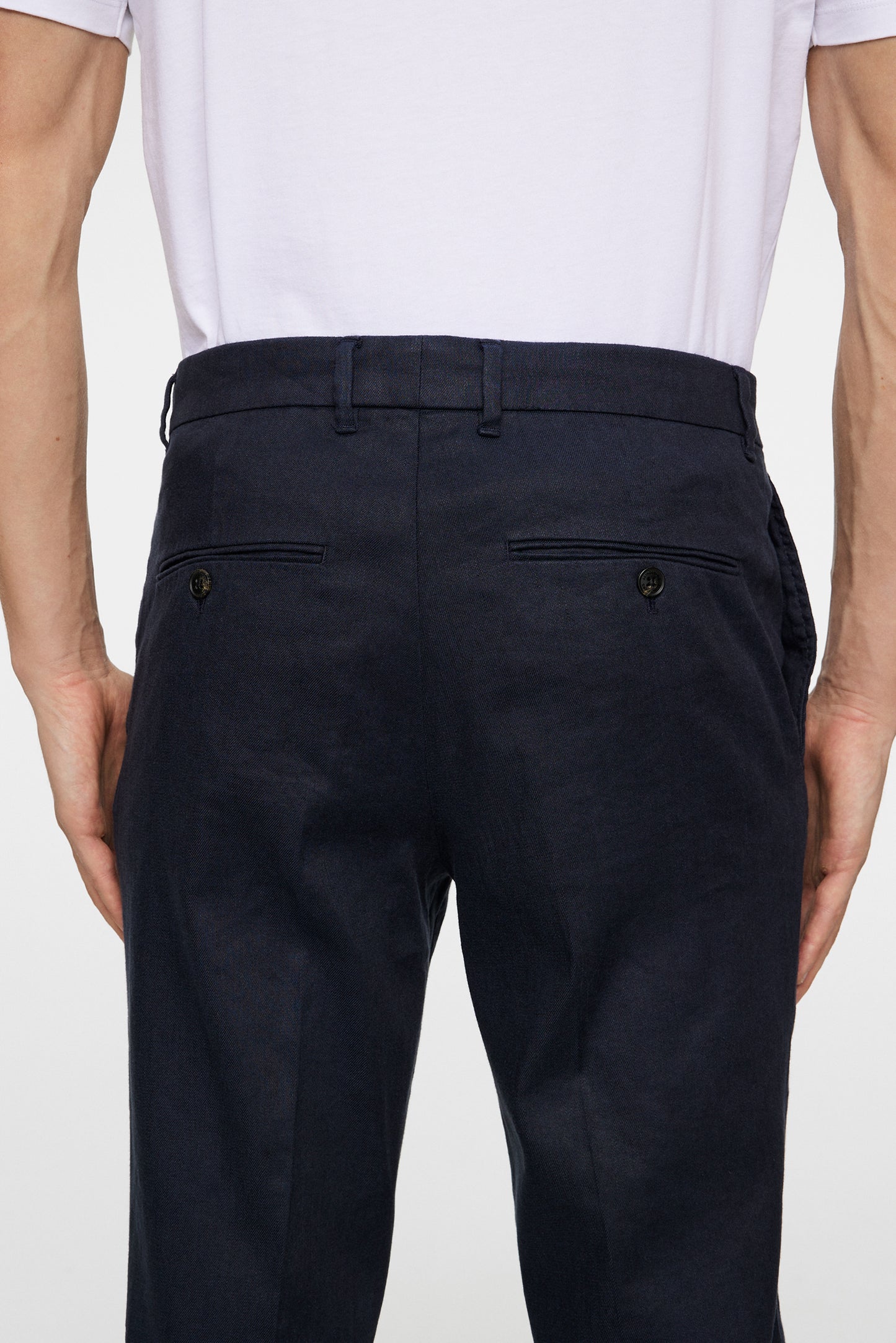 Lois C Linen Stretch Pants / JL Navy