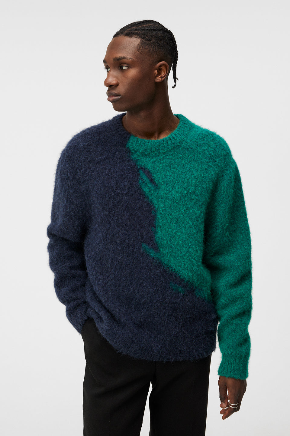 Garmisch Hairy Knit Sweater / Proud Peacock