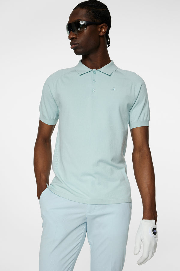 Martines Knitted Polo Shirt / Winter Sky
