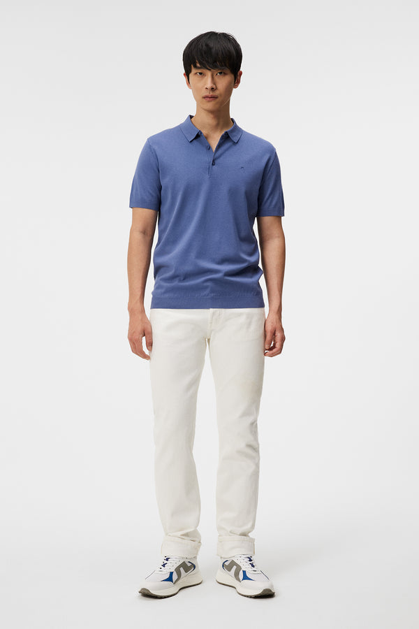 Ridge Rayon Silk Polo / Bijou Blue
