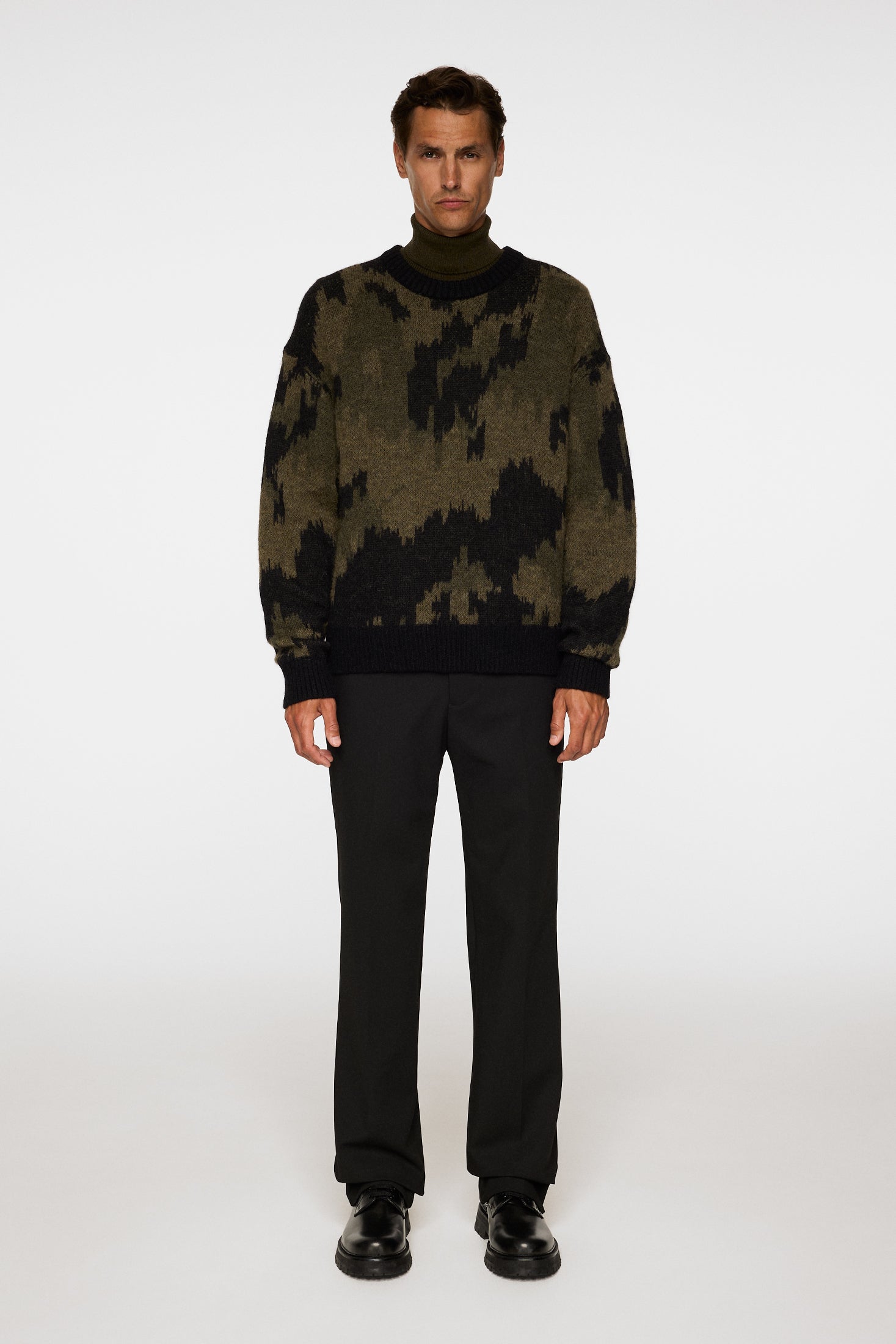 Nate Graphic Jacquard Knit / Forest Green – J.Lindeberg