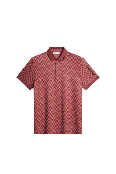 Tour Tech Print Polo / Bridge Stack Apple Butter M | J.Lindeberg