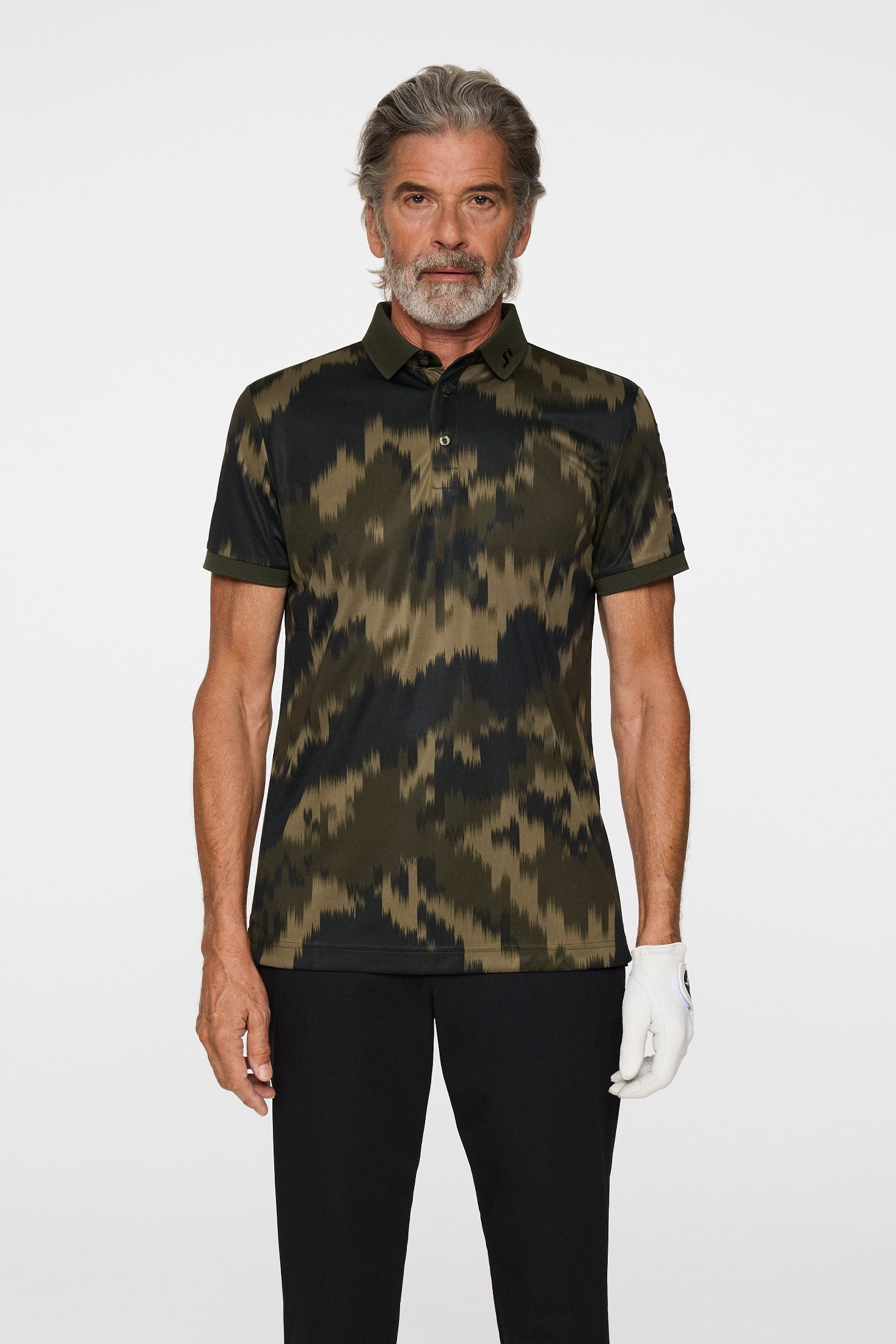 Tour Tech Print Polo / Warp Forest L | J.Lindeberg Official