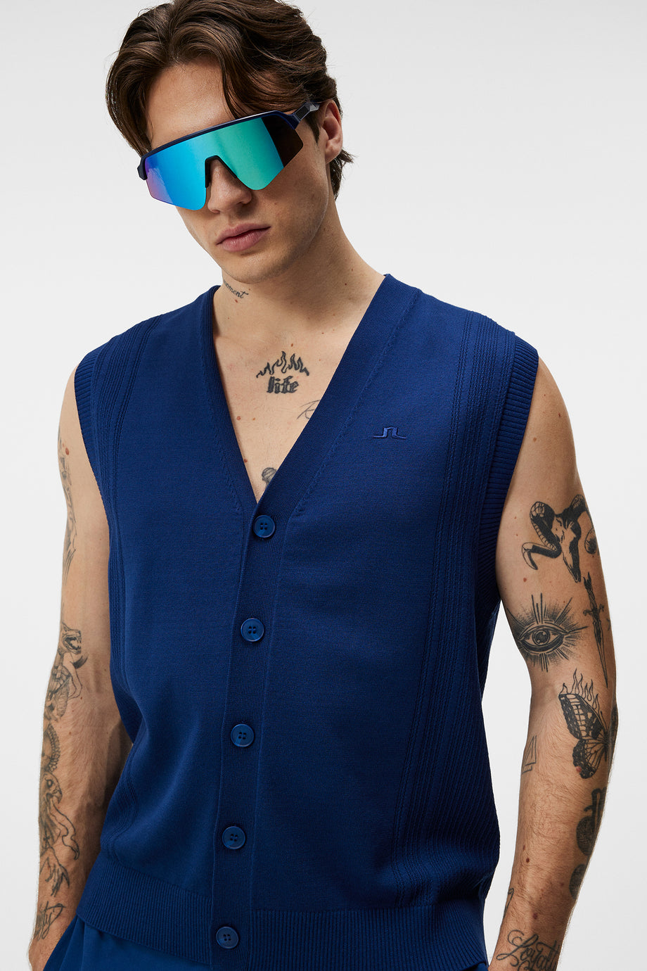 Markus Knitted Vest / Estate Blue