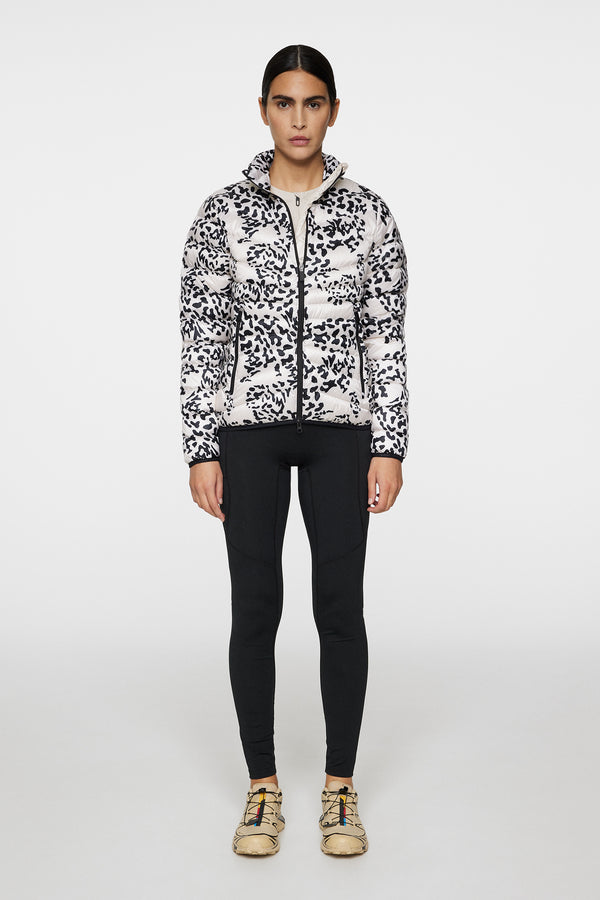 Lara Light Down Jacket Print / Snake Rock Moonbeam M