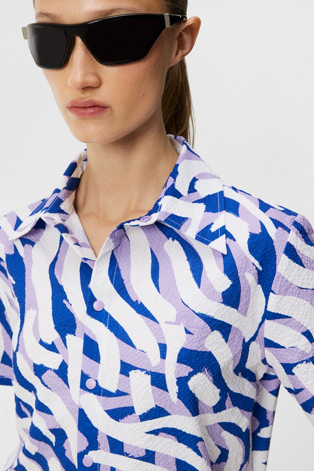 Elin Printed Shirt / purple painted zebra