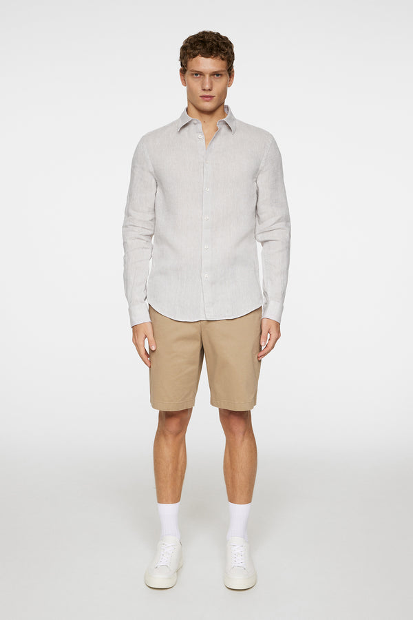 Slim LS Linen Melange Shirt / Moonbeam